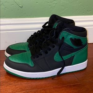 Jordan 1 retro high pine green black